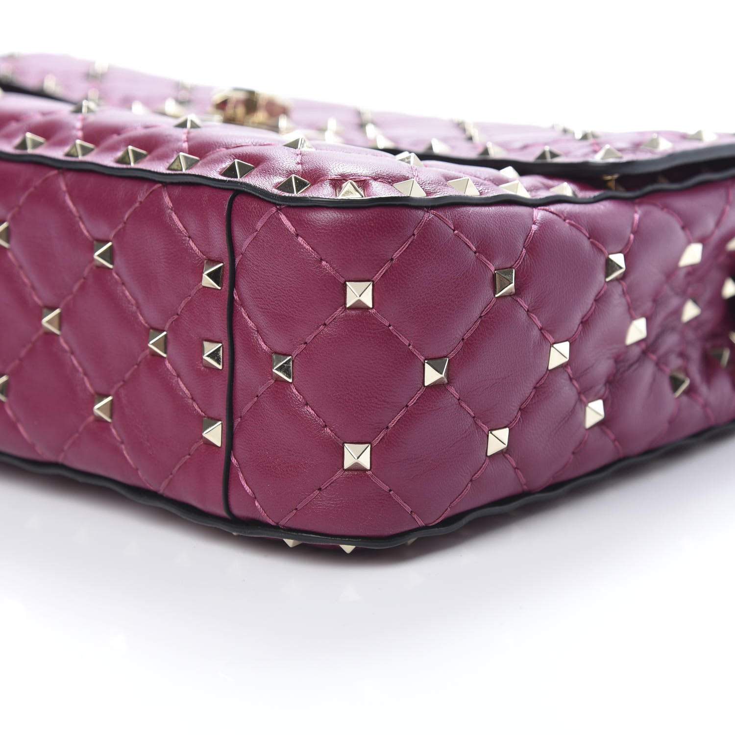 Valentino Garavani Nappa Medium Rockstud Spike Shoulder Bag Camelia 9 of 10