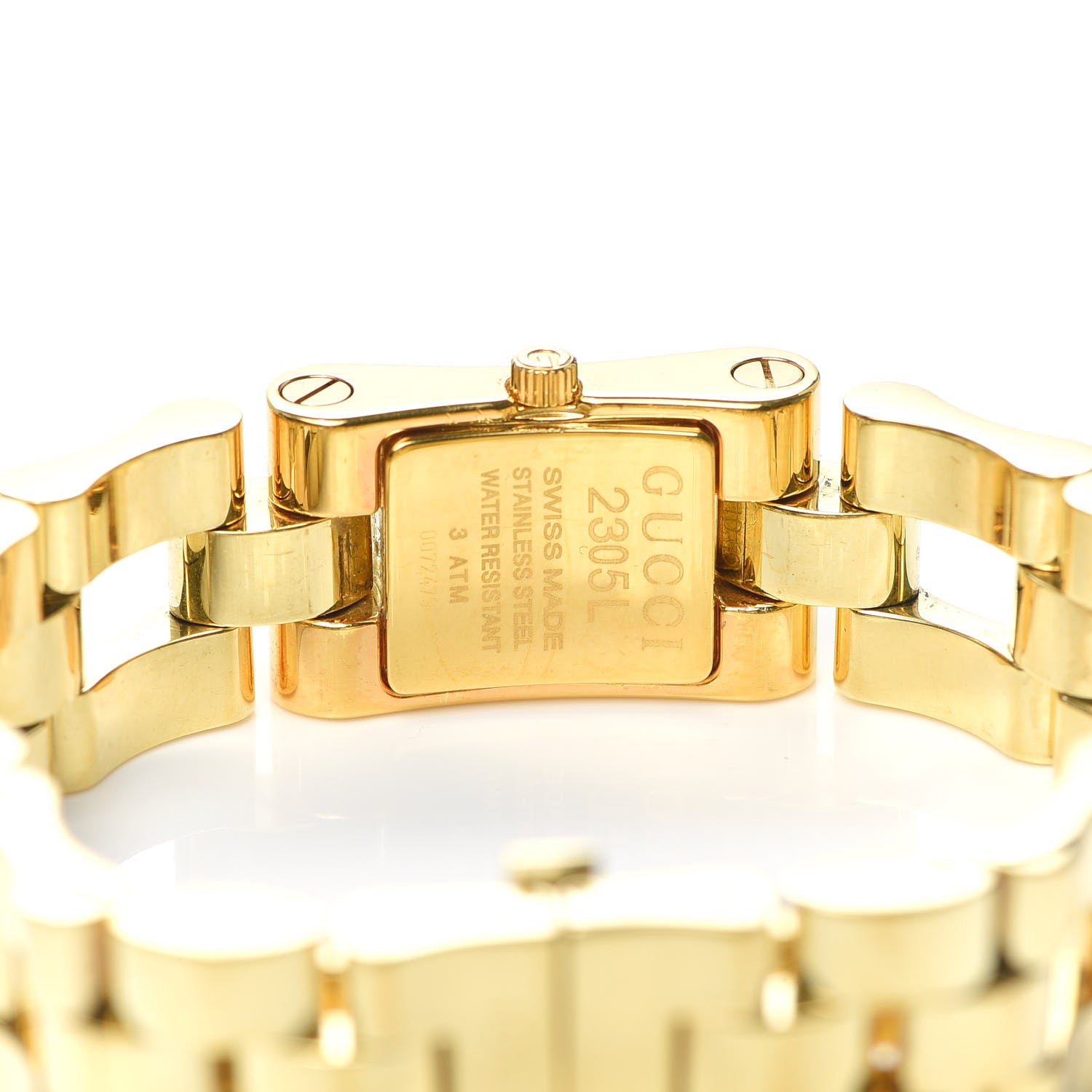 Gucci Stainless Steel 17mm 2305L Quartz Watch Gold 800991