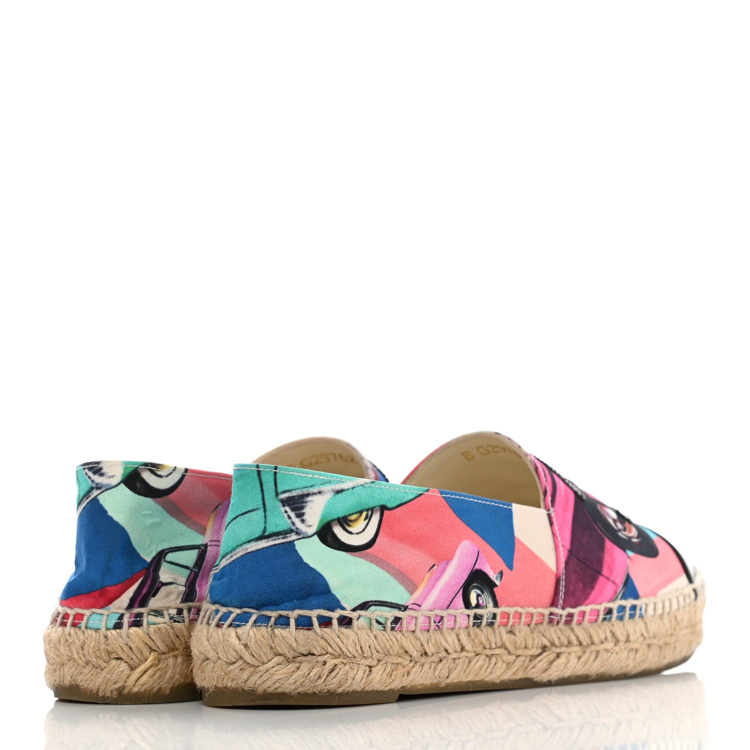 Chanel Fabric Patent CC Espadrilles Multicolor 38 Black 4 of 12