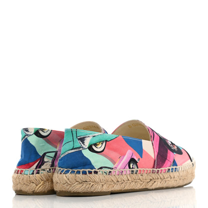Chanel Fabric Patent CC Espadrilles Multicolor 38 Black 4 of 12