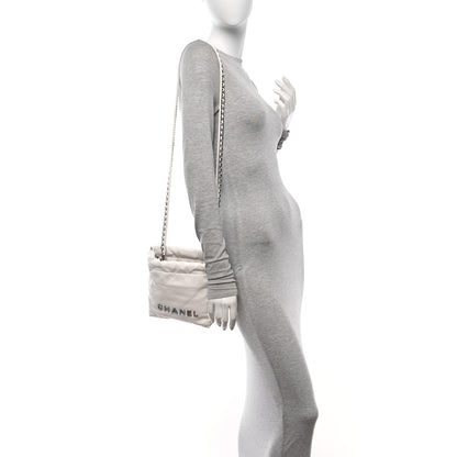 Chanel Shiny Calfskin Quilted Rainbow Mini Chanel 22 White 3 of 10