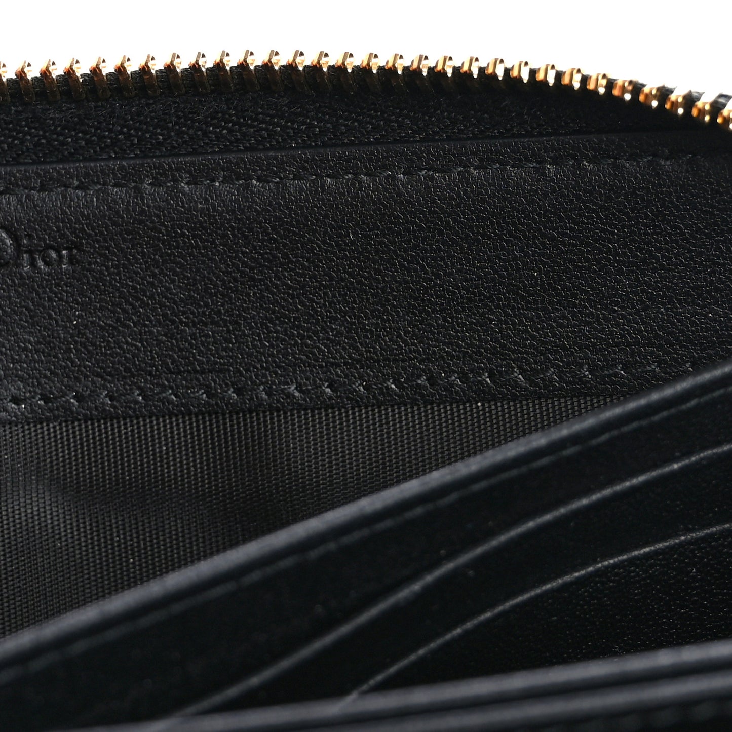 Lambskin Cannage Lady Dior Voyageur Wallet Black