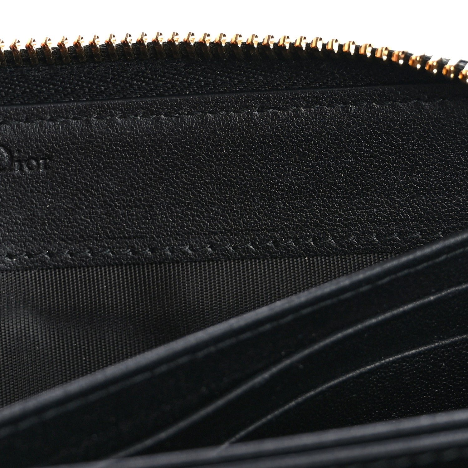 Christian Dior Lambskin Cannage Lady Dior Voyageur Wallet Black 8 of 11