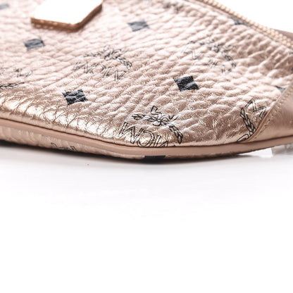 MCM Metallic Visetos Mini Stark Crossbody Chain Belt Bag Champagne Gold 9 of 9