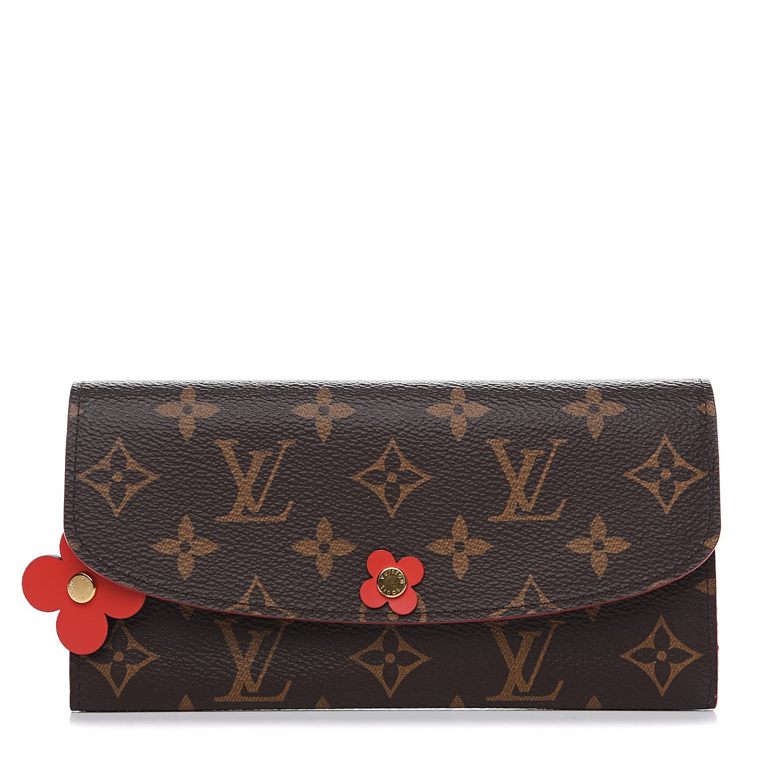 Louis Vuitton Monogram Bloom Flower Emilie Wallet Rouge 1 of 6