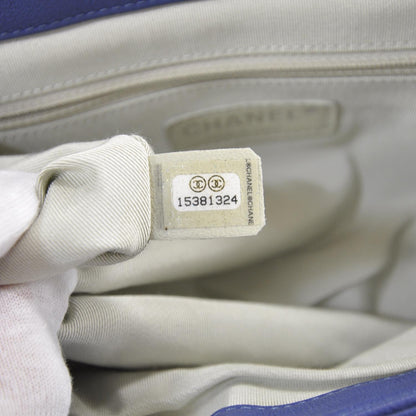 Chanel Washed Lambskin Chain Around Medium Messenger Bag Blue 12C 9 of 10