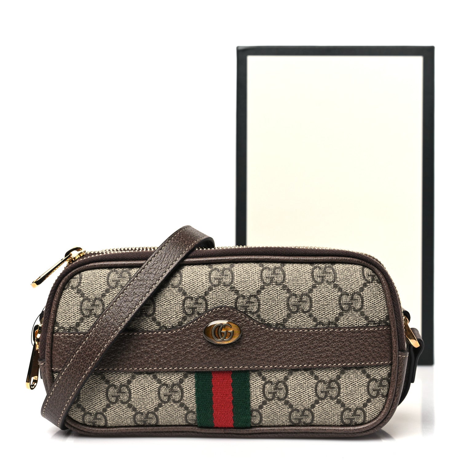 Gucci GG Supreme Monogram Web Mini Ophidia GG Bag Brown 11 of 11