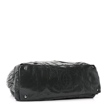 Chanel Glazed Calfskin Twisted Bowling Bag Grey 4 of 10