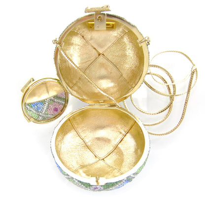 Judith Leiber Swarovski Crystal Minaudiere Clutch Bag 5 of 10