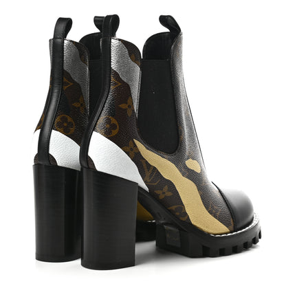 Louis Vuitton X LOL Patent Calfskin Monogram Star Trail Ankle Boots 36.5 Gold Silver 4 of 8