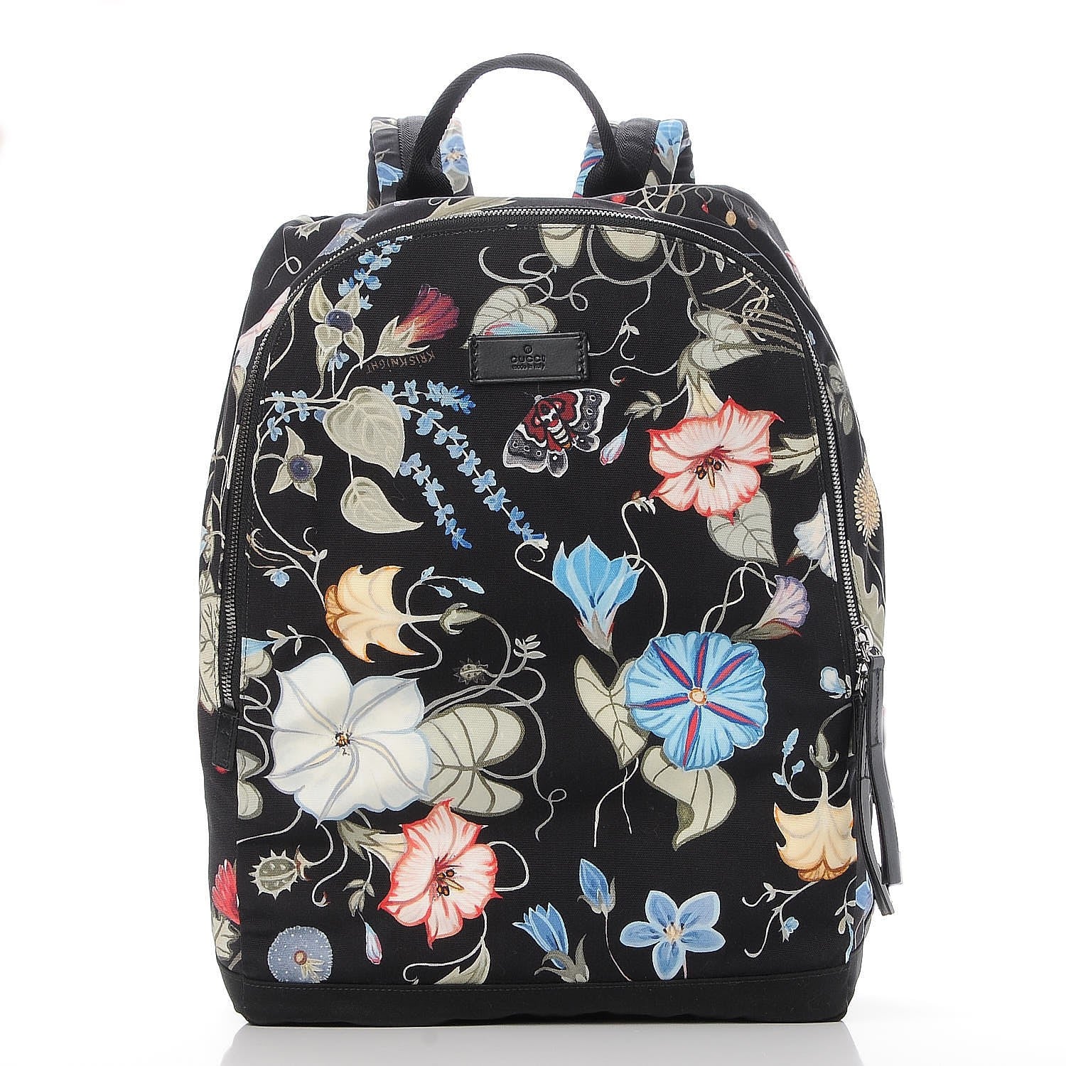 Gucci Canvas D-Active Flora Floral Knight Backpack Black 1 of 8
