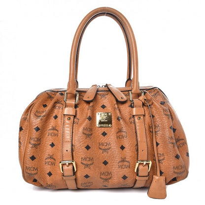 MCM Visetos Medium Essentials Shoulder Bag Cognac 1 of 19