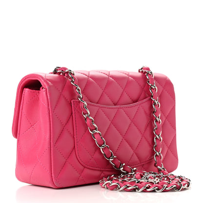 Chanel Lambskin Quilted Mini Rectangular Flap Pink 3 of 12