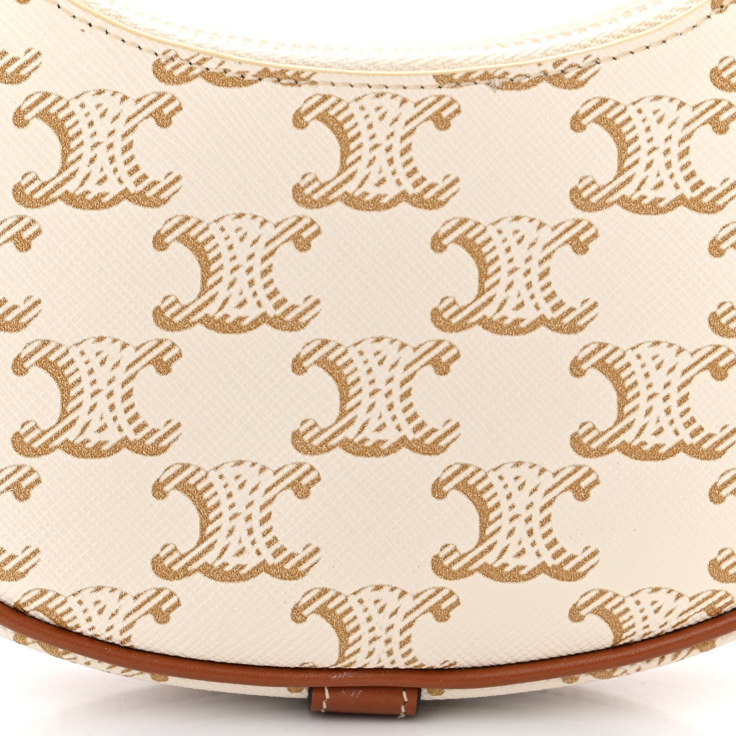 Celine Canvas Calfskin Mini Ava Triomphe Shoulder Bag White 8 of 11