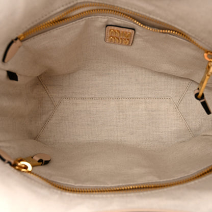 Miu Miu Soft Calf Softy Small Ivy Tote Bag  Travertine Stone 6 of 10