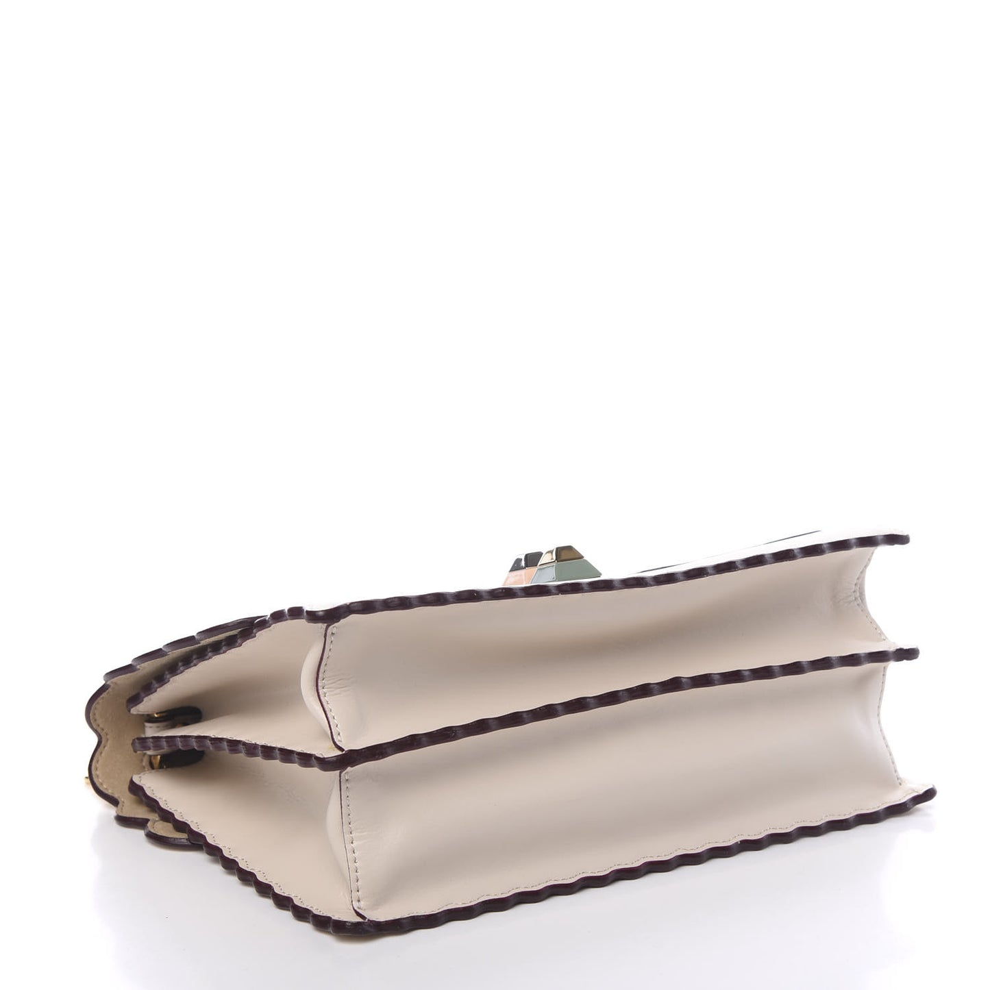 Vitello Liberty Scalloped Studded Kan I Shoulder Bag Camelia
