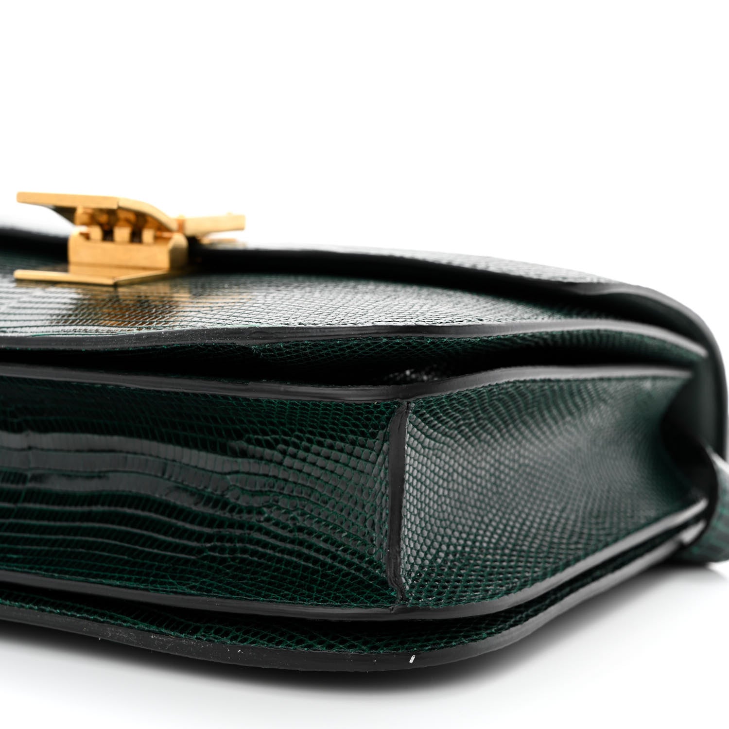 Celine Lizard Medium Classic Box Flap Bag Dark Green 1294487