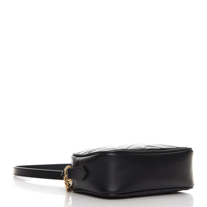 Gucci Calfskin Matelasse Mini GG Marmont Chain Shoulder Bag Black 4 of 7