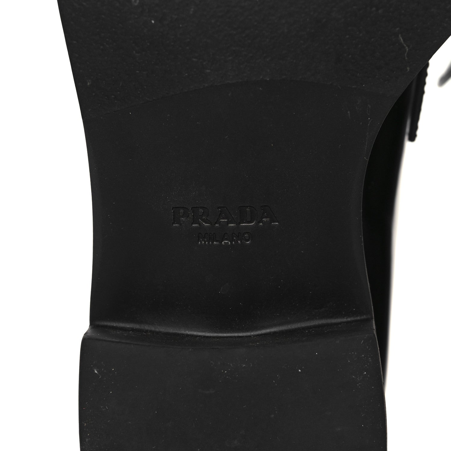 Prada Spazzolato Metal Triangle Logo 50mm Loafers 39.5 Black 6 of 8