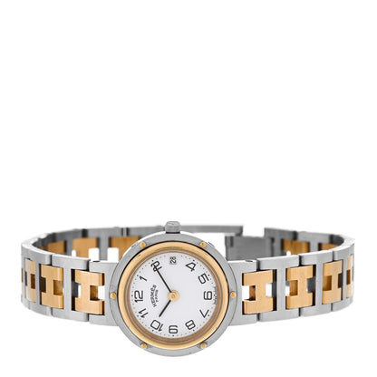 Hermes Stainless Steel 24mm Clipper Quartz Watch Gold 2 of 5