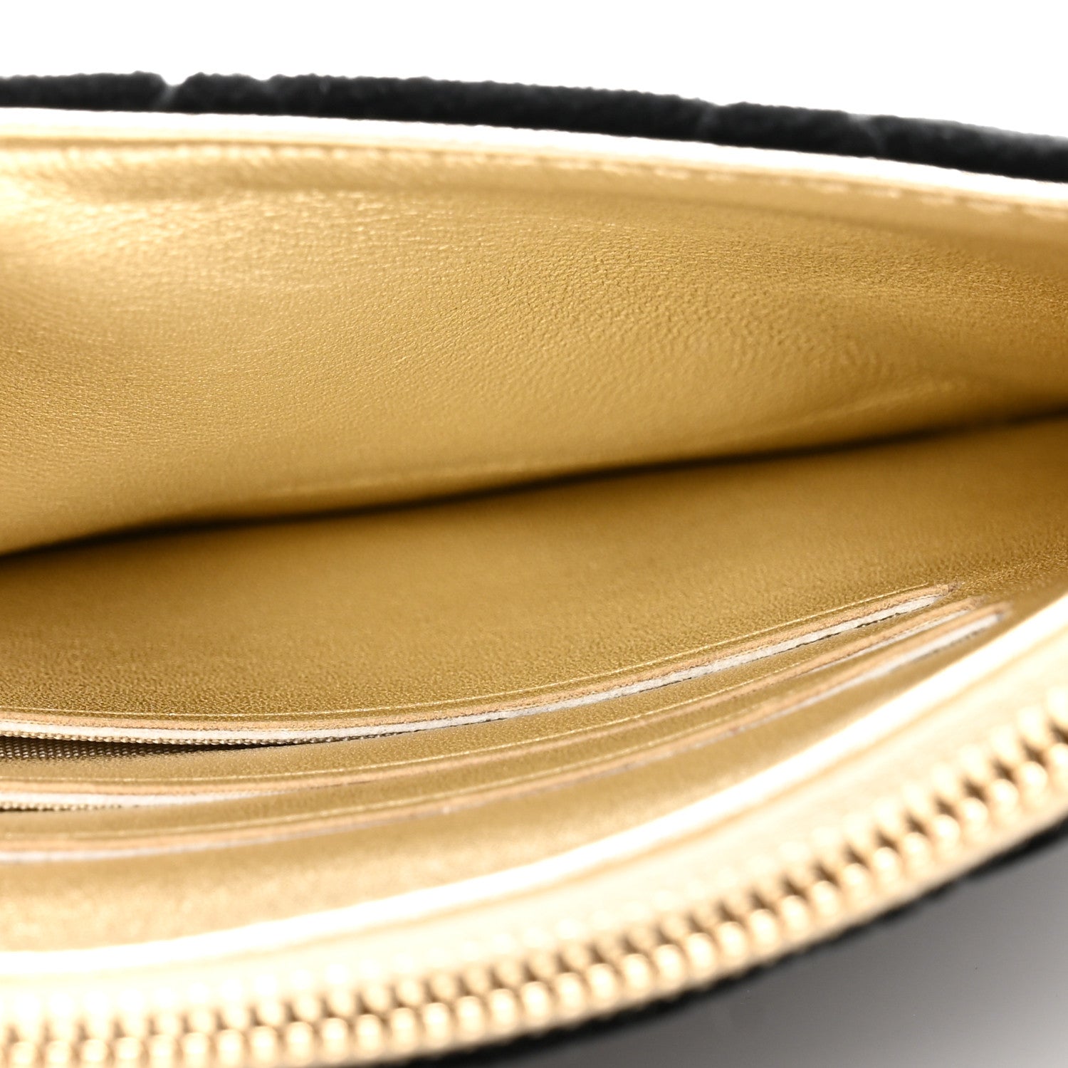 Chanel Velvet Metallic Lambskin Quilted Cosmetic Case Black 6 of 8