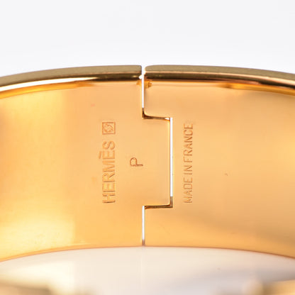 Hermes Enamel Wide Clic Clac H Bracelet PM Rouge Corail 4 of 5
