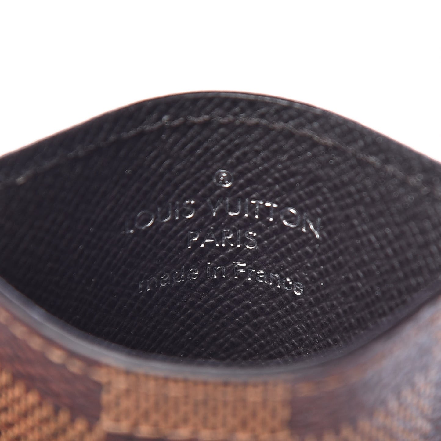 Damier Ebene Pince Card Holder Bill Clip