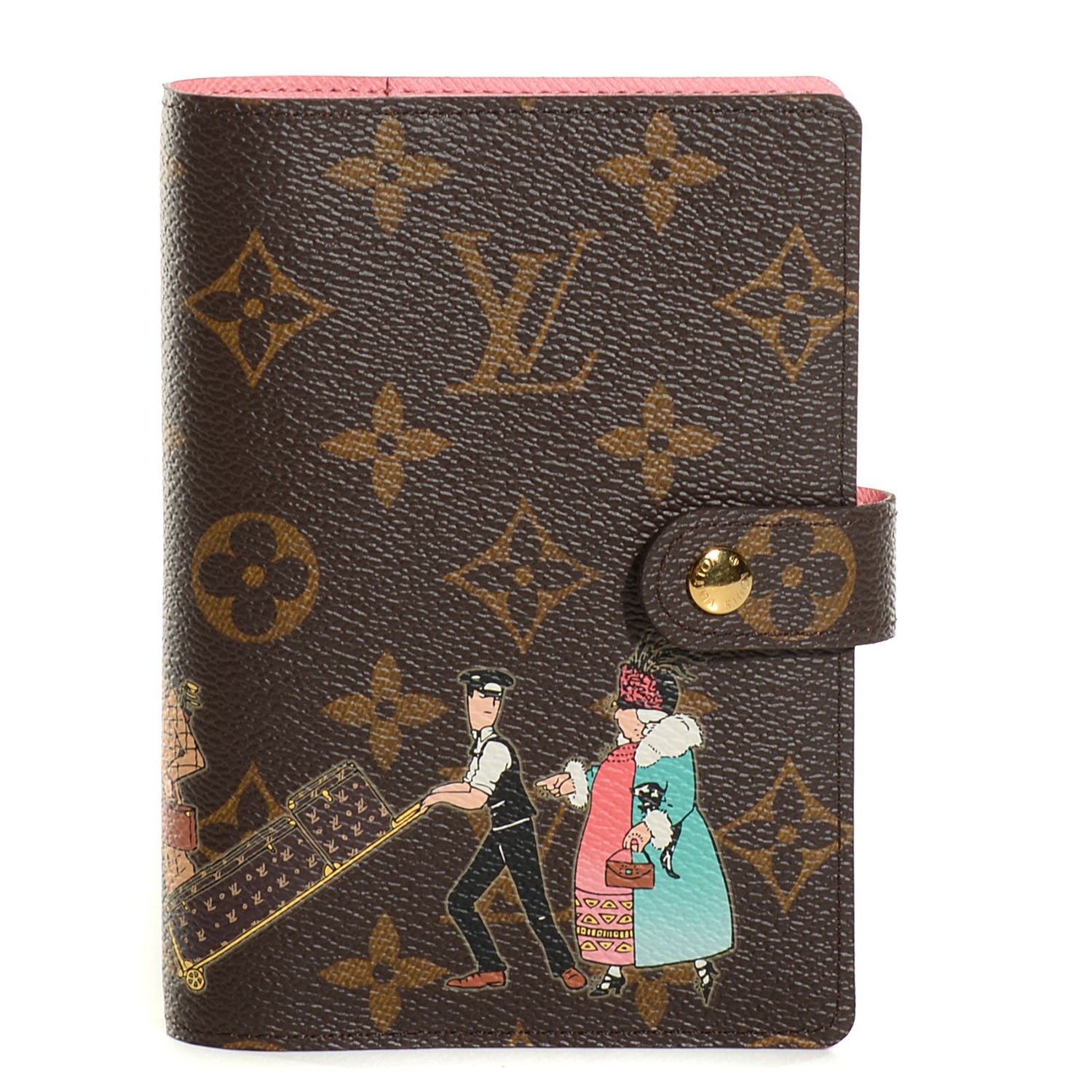 Louis Vuitton Monogram Illustre Small Ring Agenda Cover Rose 1 of 7