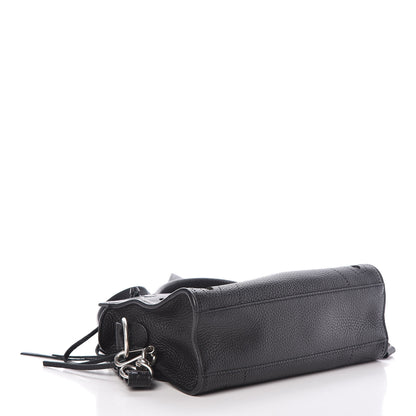 Balenciaga Veau Grana Perforated Blackout Hardware Nano City Black 4 of 9