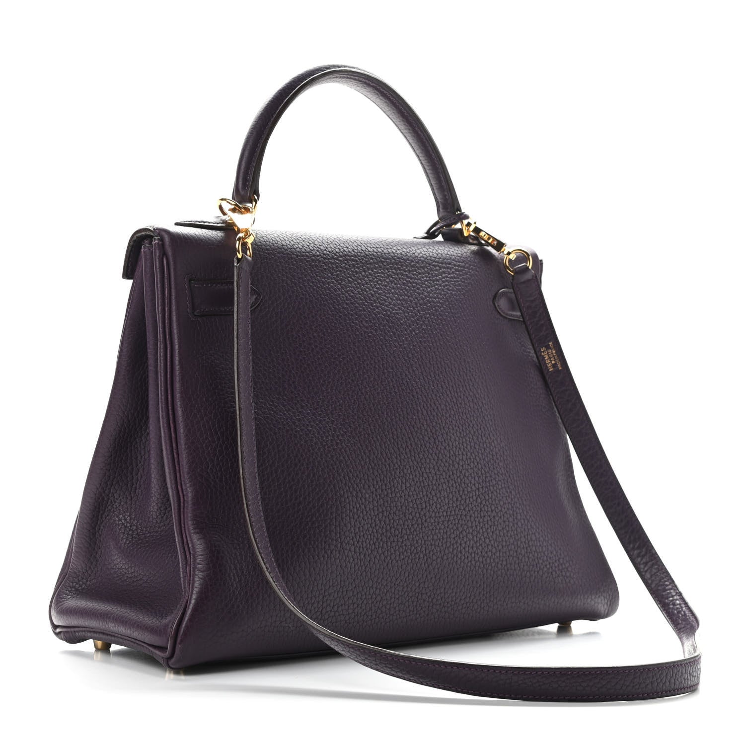 Hermes Taurillon Clemence Kelly Retourne 32 Raisin 2 of 10
