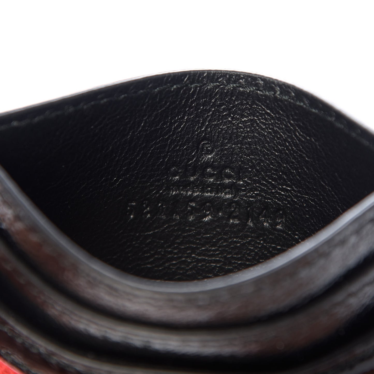 Suede Patent Ophidia Card Holder Hibiscus Red Black
