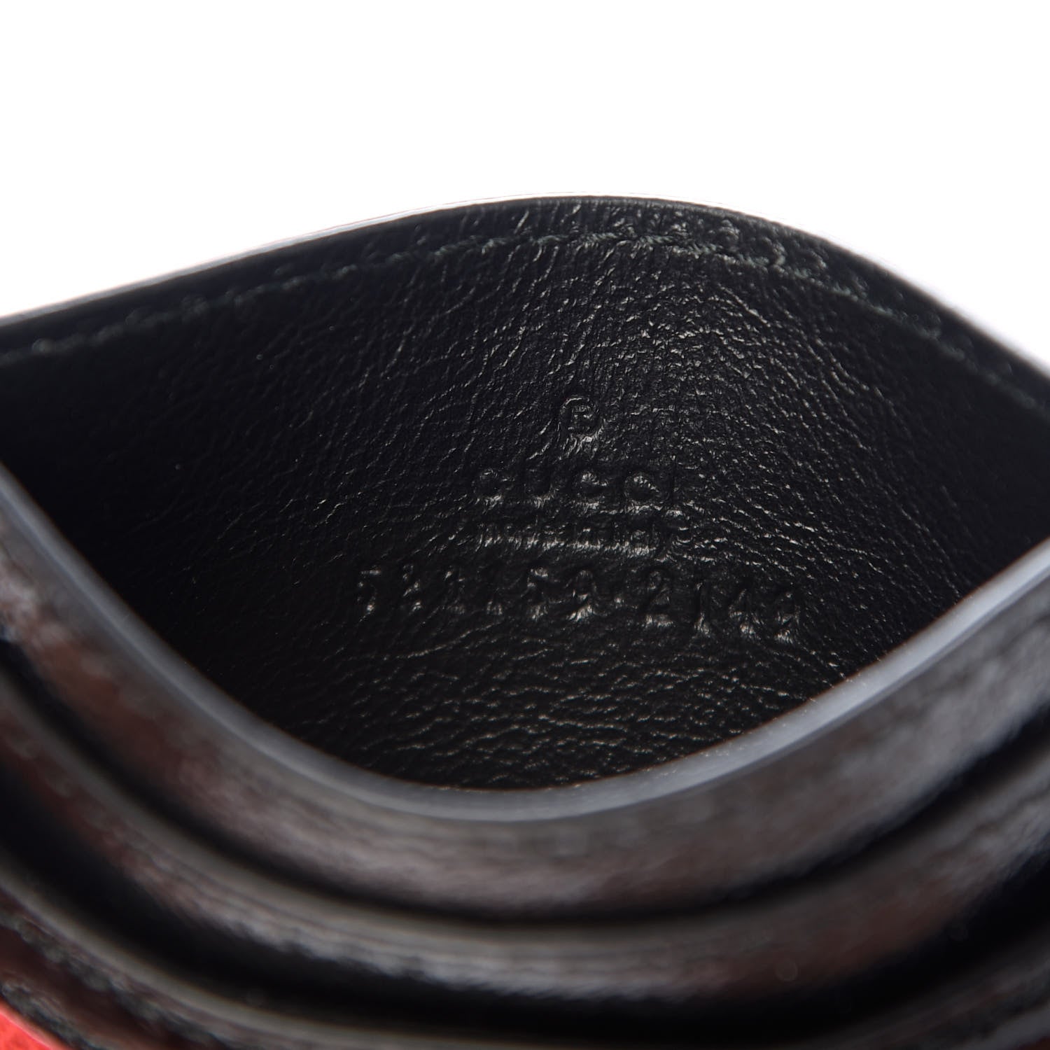 Gucci Suede Patent Ophidia Card Holder Hibiscus Red Black 6 of 7