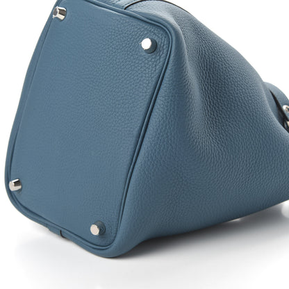 Hermes Taurillon Clemence Picotin Lock 18 PM Vert Bosphore 7 of 10