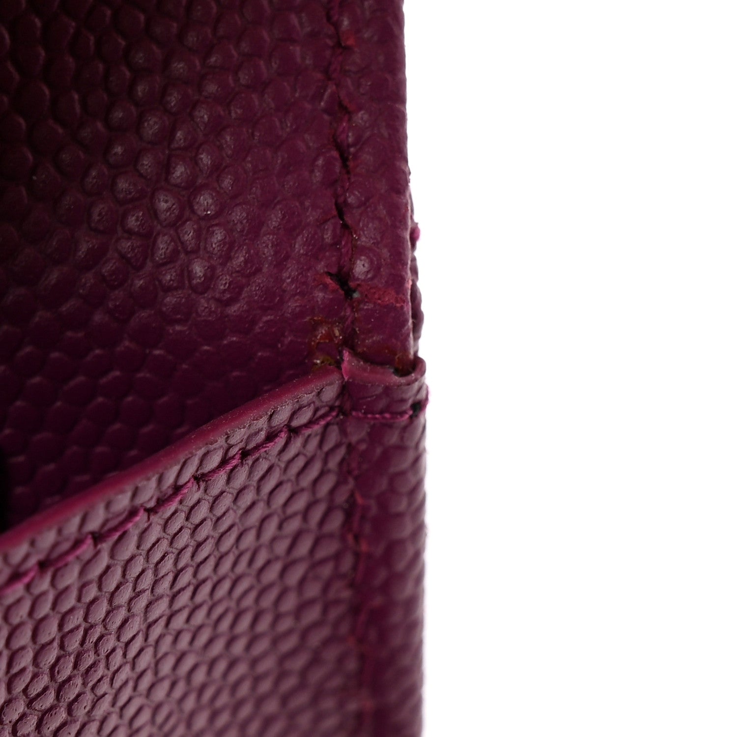 Saint Laurent Grain De Poudre Matelasse Chevron Monogram Chain Wallet Dark Grape 12 of 13