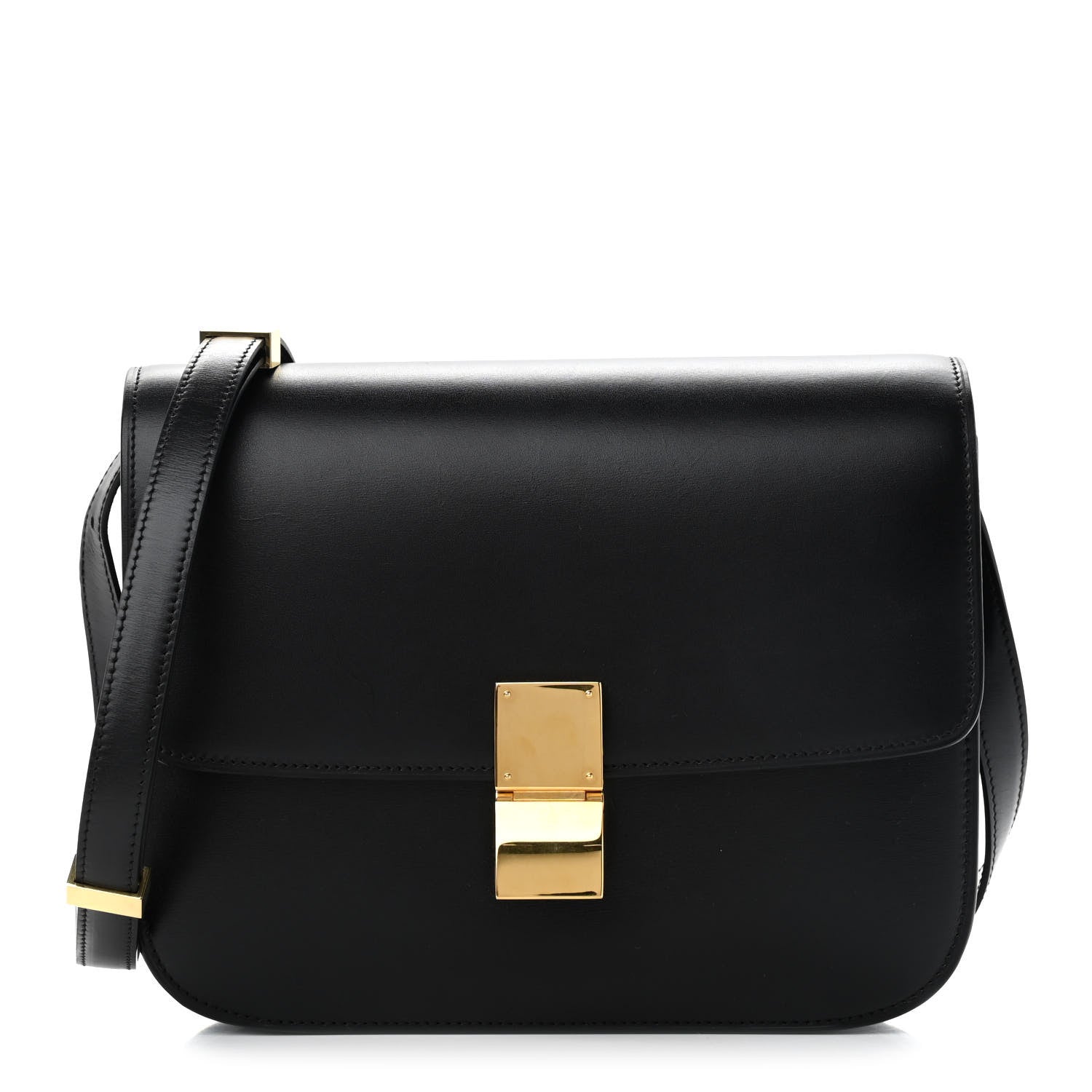 Celine Box Calfskin Medium Classic Box Flap Bag Black 1 of 9