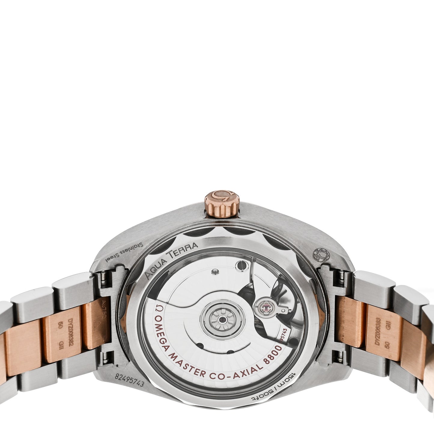 Stainless Steel 18K Sedna Gold Diamond 34mm Seamaster Aqua Terra Co-Axial Automatic Watch Silver 220.20.34.20.52.001