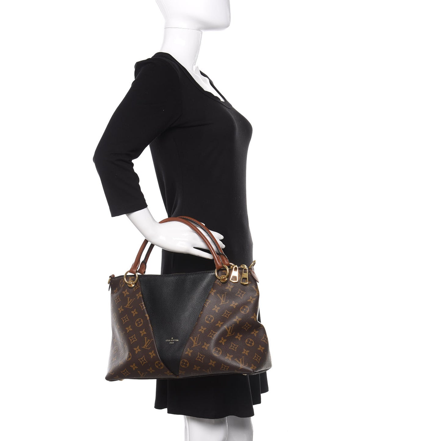 Monogram V Tote MM Black