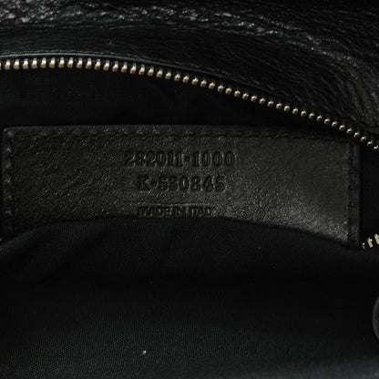 Balenciaga Agneau Giant 12 Silver Hardware Envelope Clutch Black 7 of 7