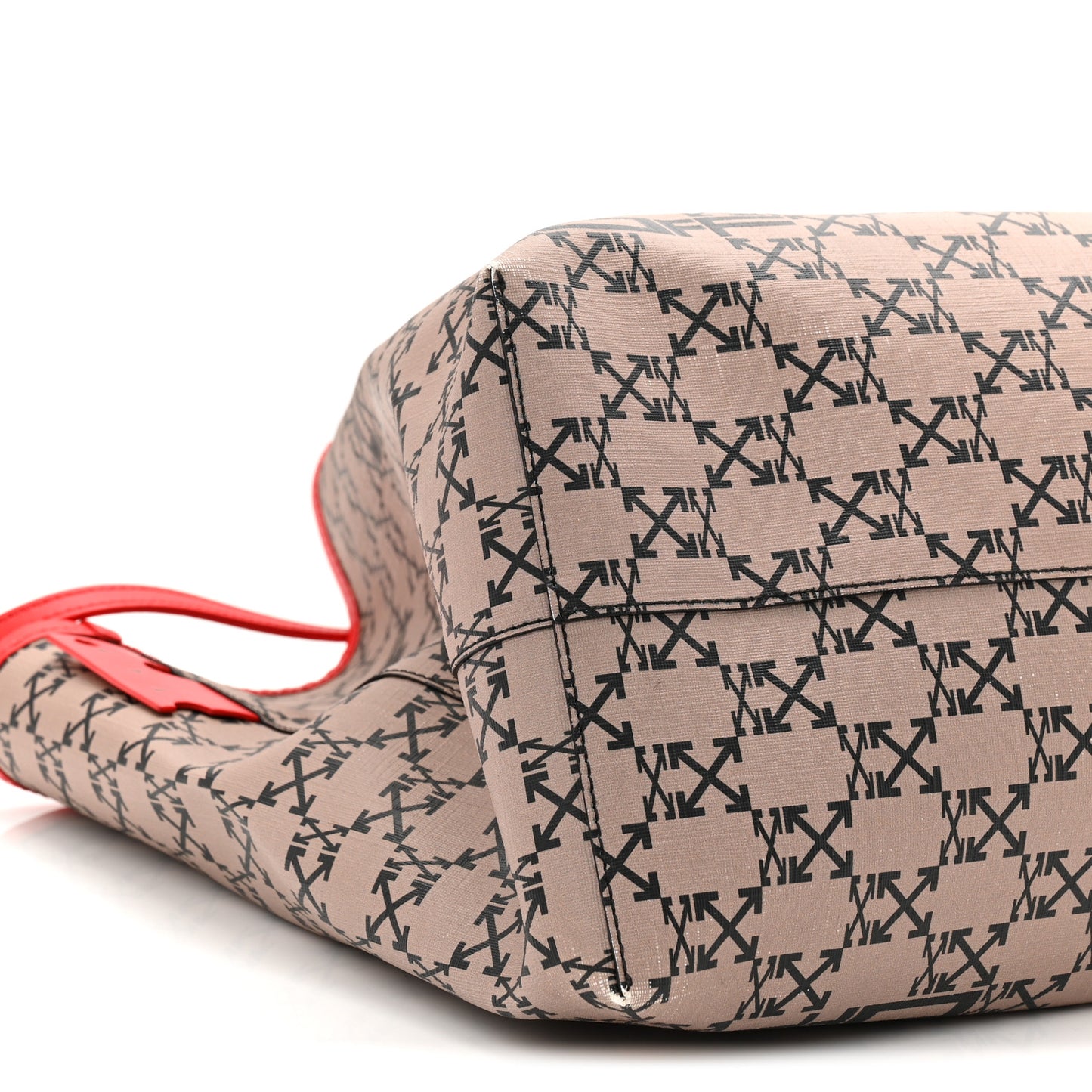 Coated Canvas Arrow Print Day Off Tote Bag Beige