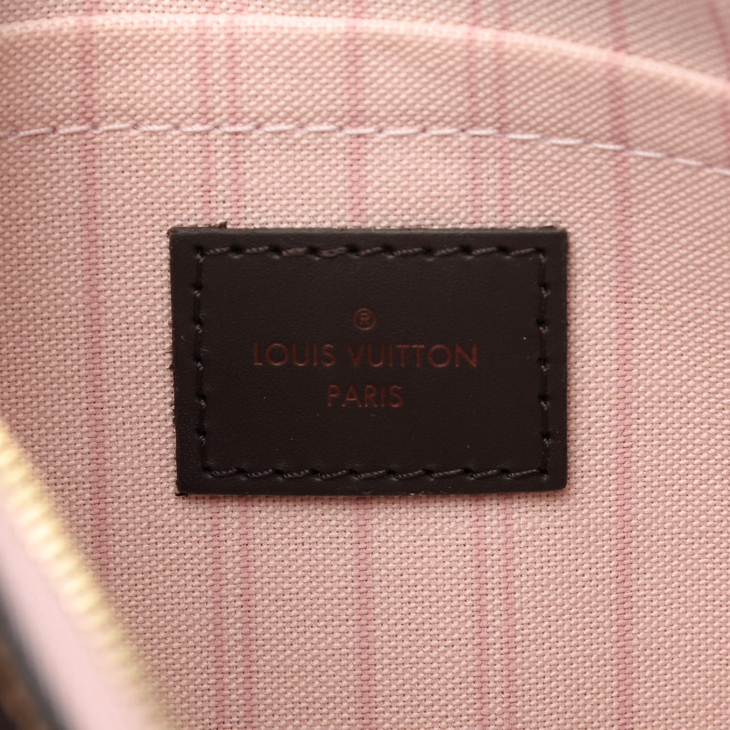 Damier Ebene Neverfull MM GM Pochette Rose Ballerine