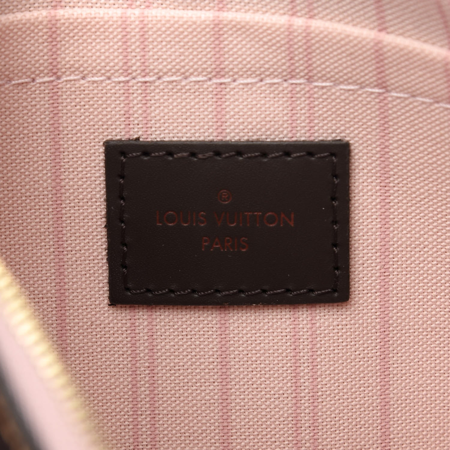 Louis Vuitton Damier Ebene Neverfull MM GM Pochette Rose Ballerine 6 of 8