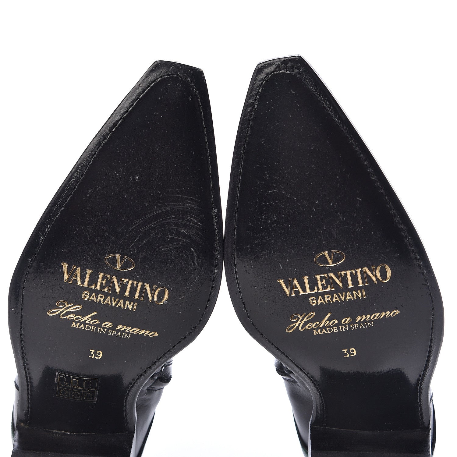 Valentino Garavani Calfskin Ranch Daisy Applique Ankle Boots 39 Black 11 of 13