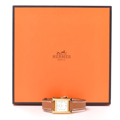 Hermes Stainless Steel Epsom 17.2mm Heure H Hour Quartz Watch Gold 5 of 5