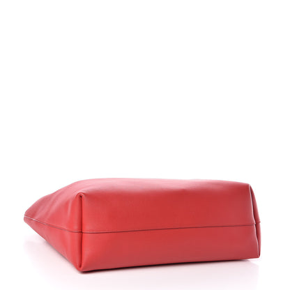 Saint Laurent Calfskin Large Shopping Tote Red 5 of 9