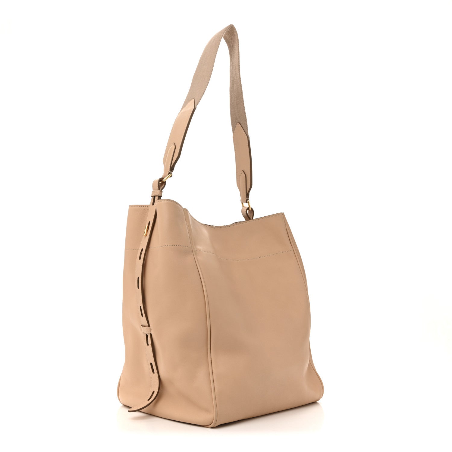 Tom Ford Calfskin Hollywood T Twist Tote Oat 3 of 11