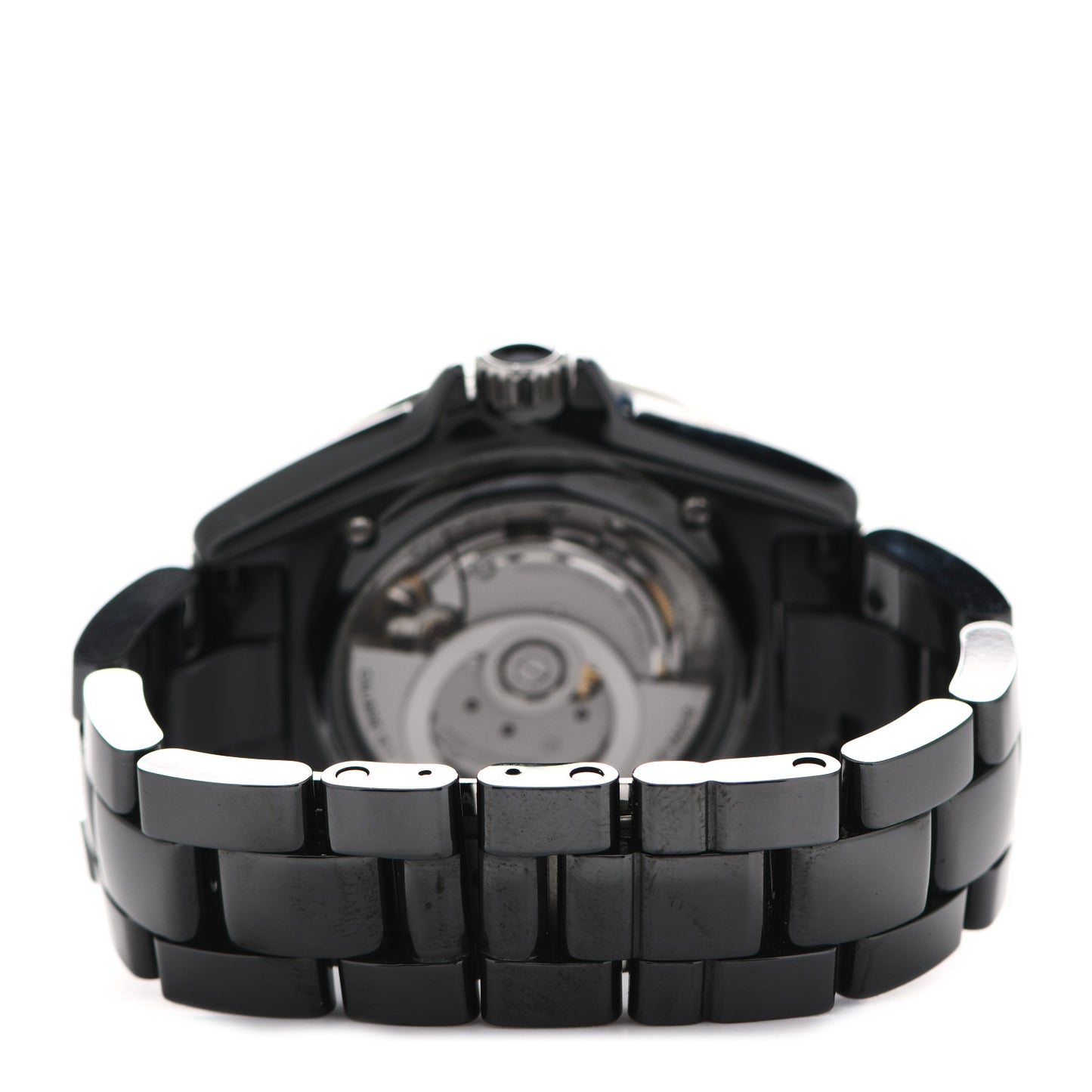 Stainless Steel Ceramic Diamond 38mm J12 Automatic Watch Black