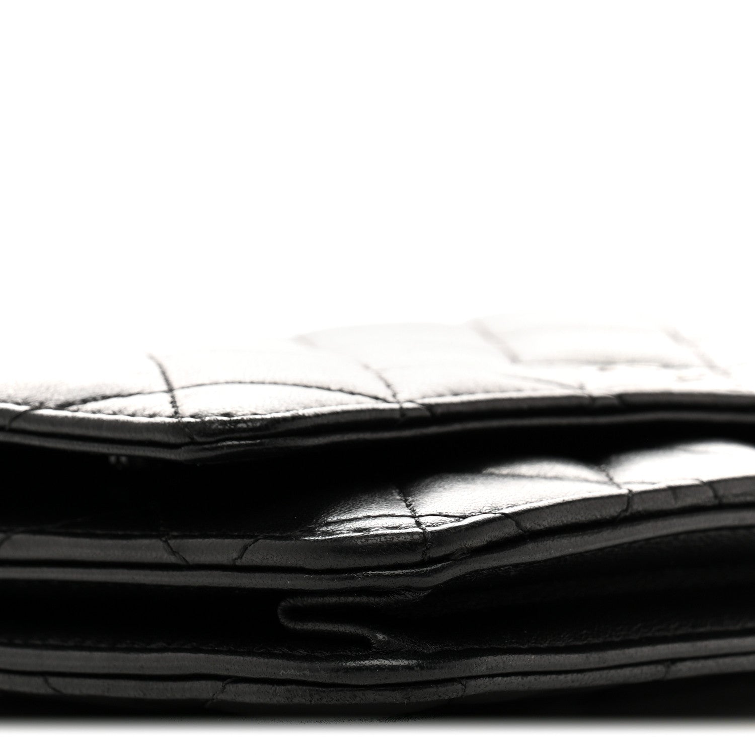 Chanel Lambskin Quilted Wallet On Chain WOC Black 9 of 13