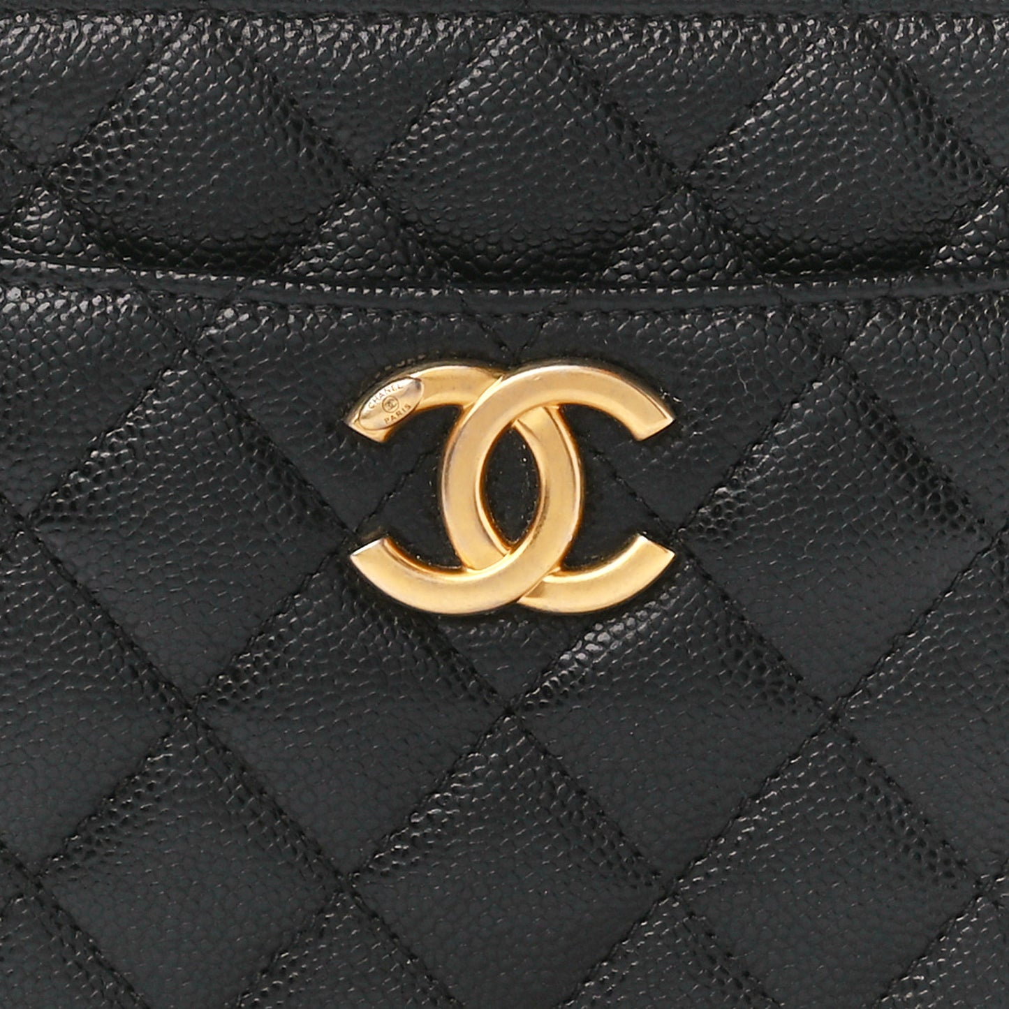 Caviar Quilted Small Pick Me Up Vanity Case Black