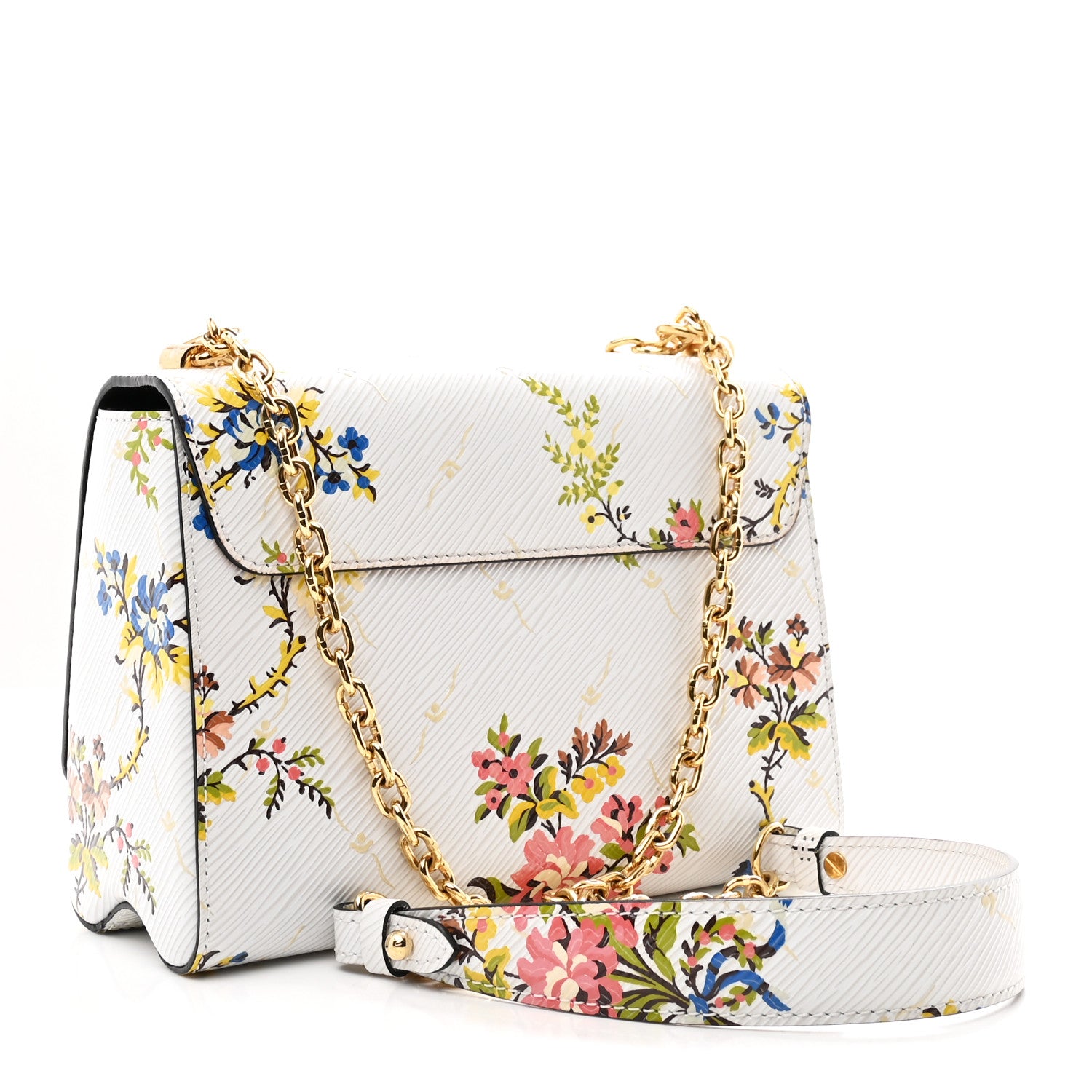 Louis Vuitton Epi Romantic Blossoms Twist Shoulder Bag MM White 3 of 10