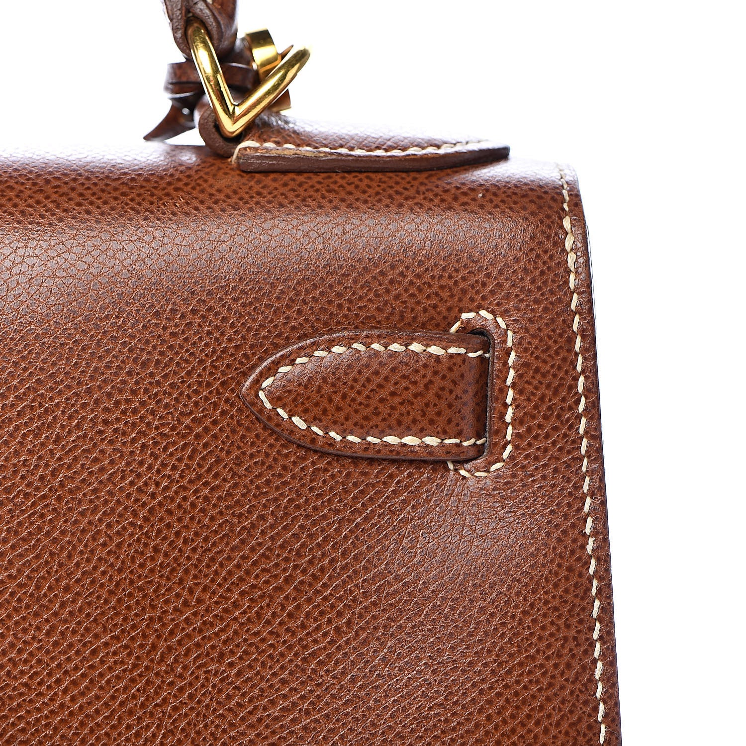 Hermes Veau Grain Lisse Kelly Sellier 28 Noisette 27 of 40